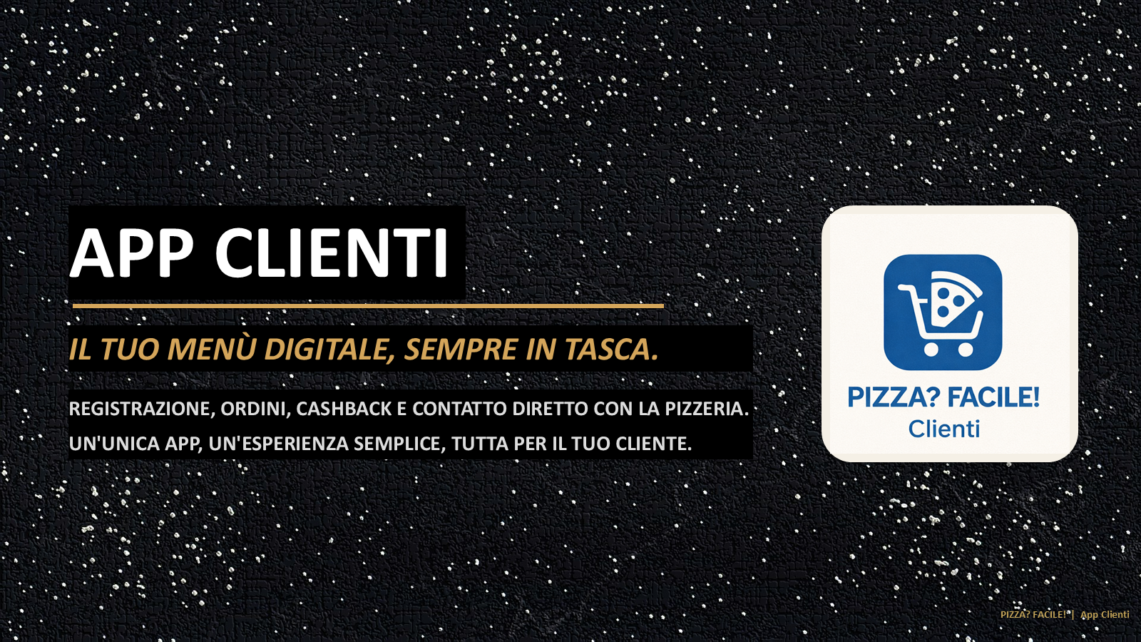 Slide 1 della presentazione App Clienti migliorata