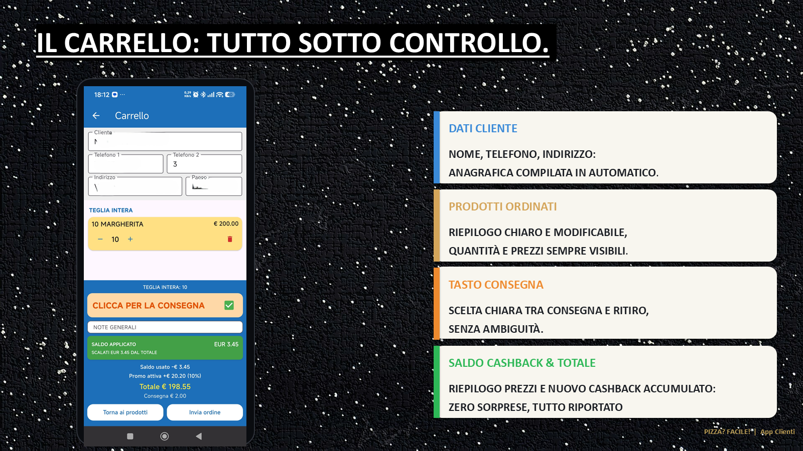 Slide 12 della presentazione App Clienti migliorata